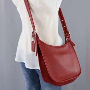 Red Leather Shoulder Bag